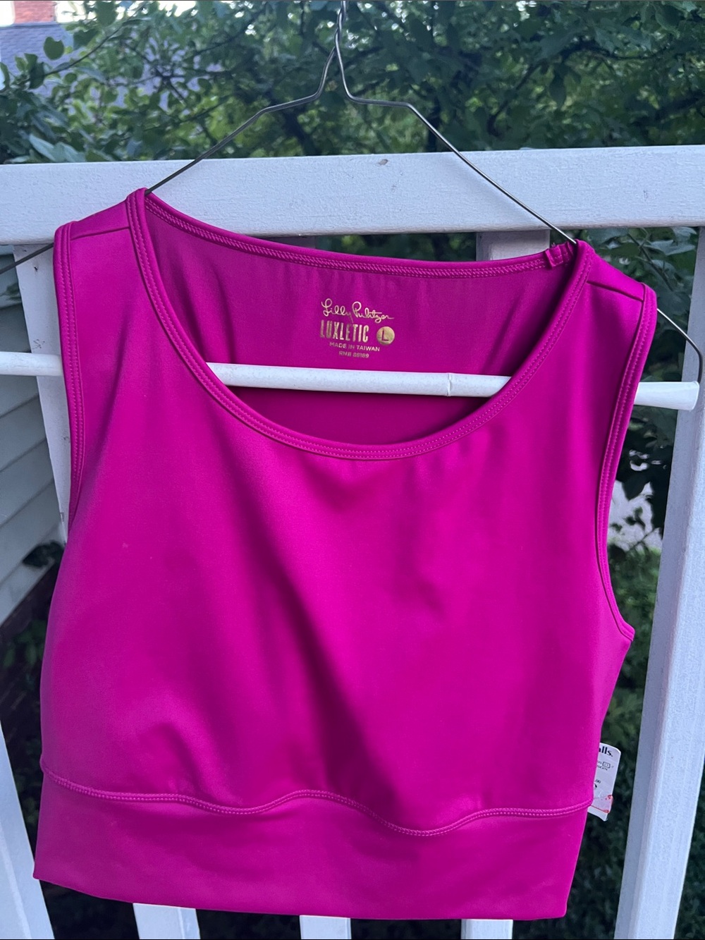 Lilly Pulitzer Luxletic Crop Top in Fuchsia Pink